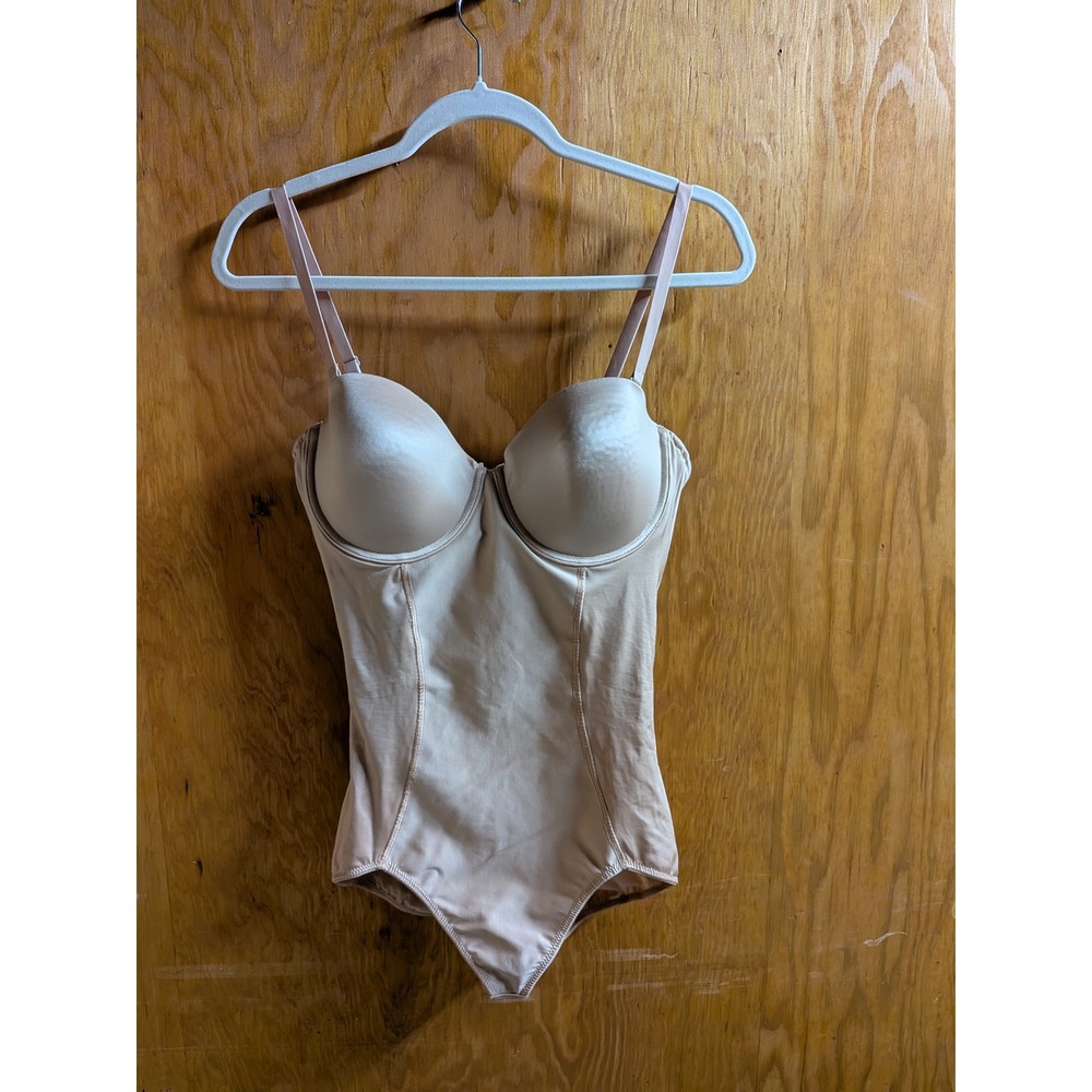 Spanx Boostie-Yay Bodysuit Shaper Nude Large 38B 36C 34D SPX-1908 Firm Control